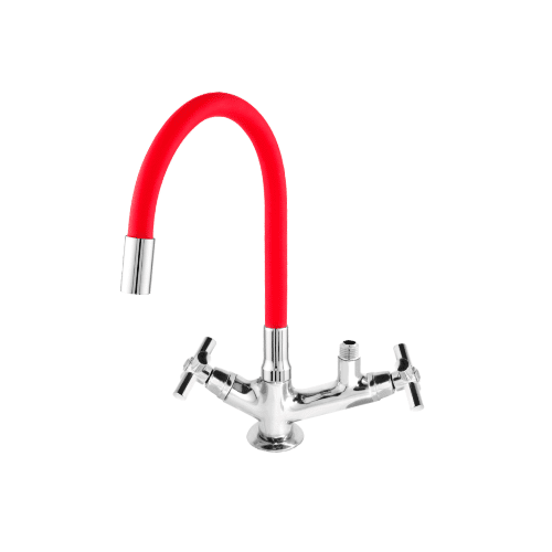 Cód. 2178 - C 31 Torneira Cozinha base para ﬁltro cano Silicone Vermelho - Bancada